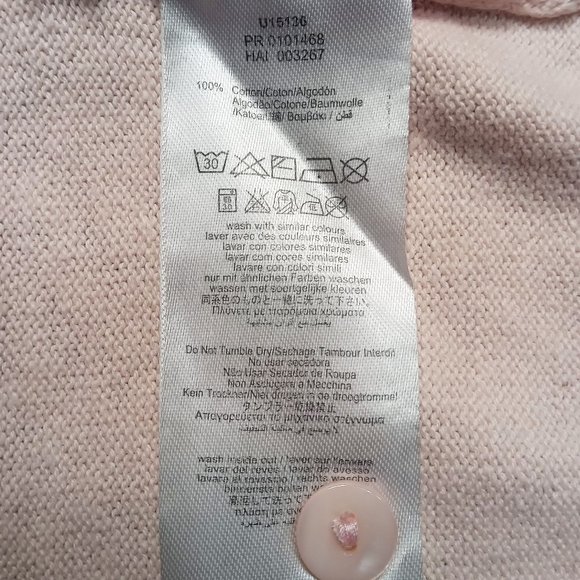 Billieblush Pale Pink Cardigan Sweater With Metallic Silver Detail Size 2/86 - Picture 7 of 8